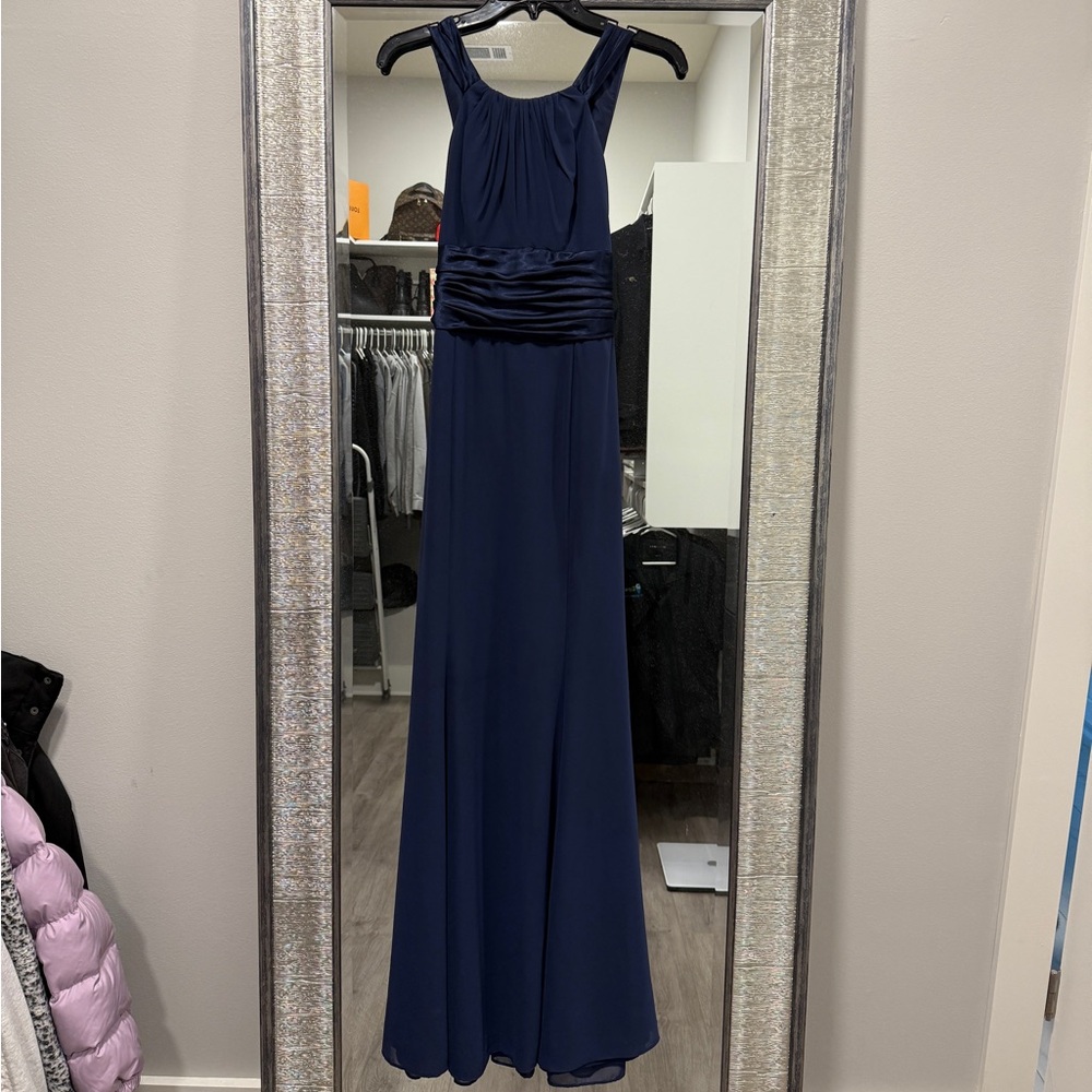 David's Bridal Deep Blue Dress